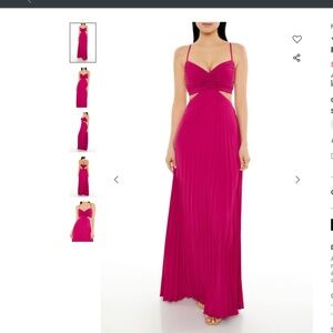 NWT! Pleated Cutout Maxi Dress